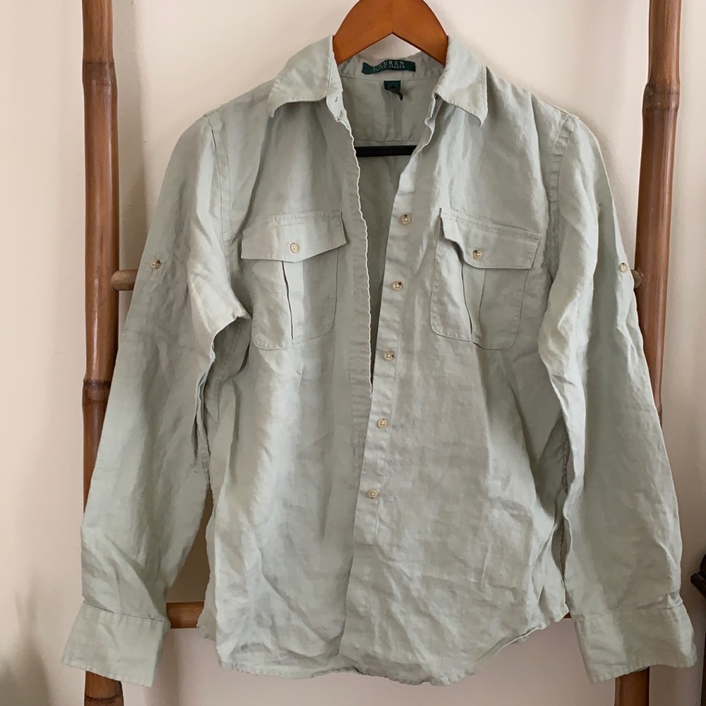 100% Linen Button-Up Top